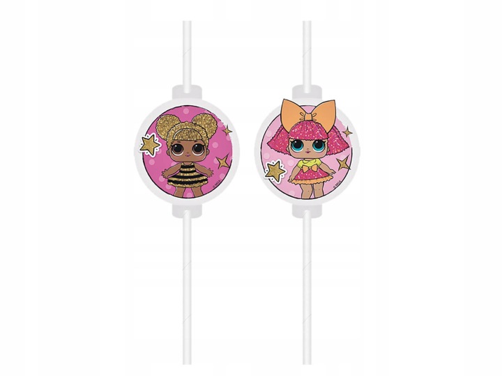 Соломинки трубки на день народження LOL Glitterati Peppa 4 шт. — фото 2