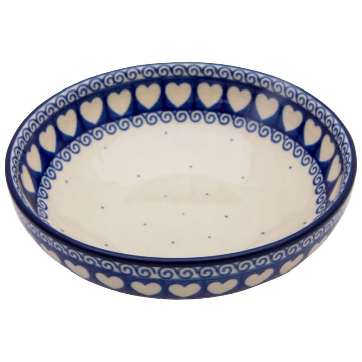 Miska na müsli polévku 17 cm Ceramika Artystyczna Bolesławiec 0375M Srdce