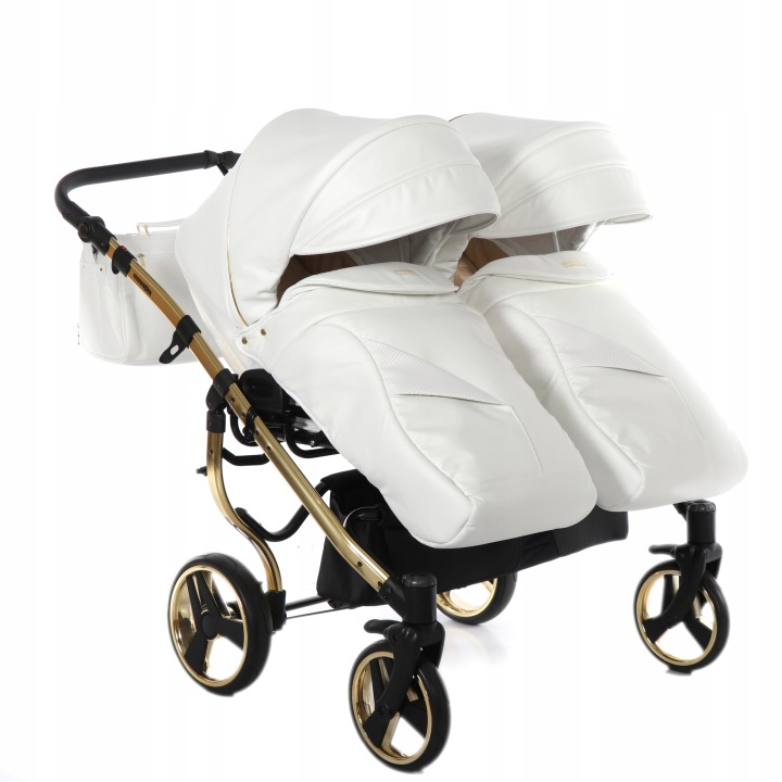 JUNAMA Individual Duo Fluo візок для близнюків 2 в 1 білий золотий 17 — фото 8