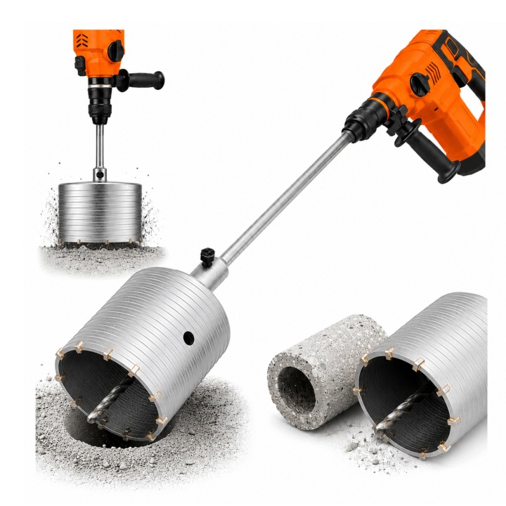 Korunkový Vrták pro Betonu 90 mm Vrták Fréza Plechovka s adaptérem 600 mm Sds Plus