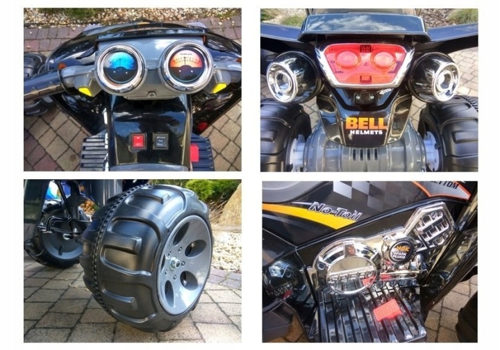Quad Транспортний засіб На акумуляторі для Дитини Всюдихідний Вогні LED MP3 Червоний — фото 11