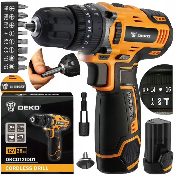 Aku Vrtačka 12V Sada Malá Šikovná Aku Deko
