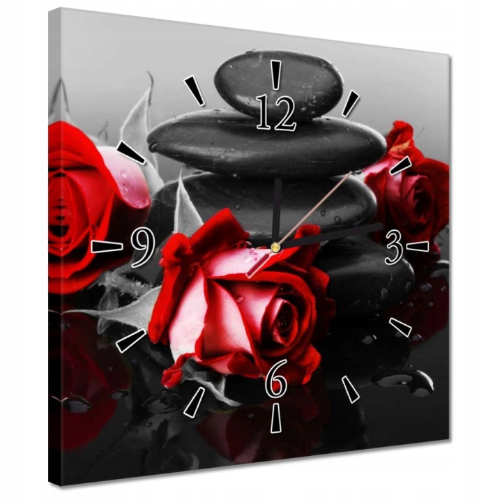 Hodiny 30x30 Růže pro ni na Valentýna