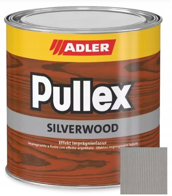 Lazura na dřevo 3v1 fasáda Adler Pullex Silverwood Silber 0,75L
