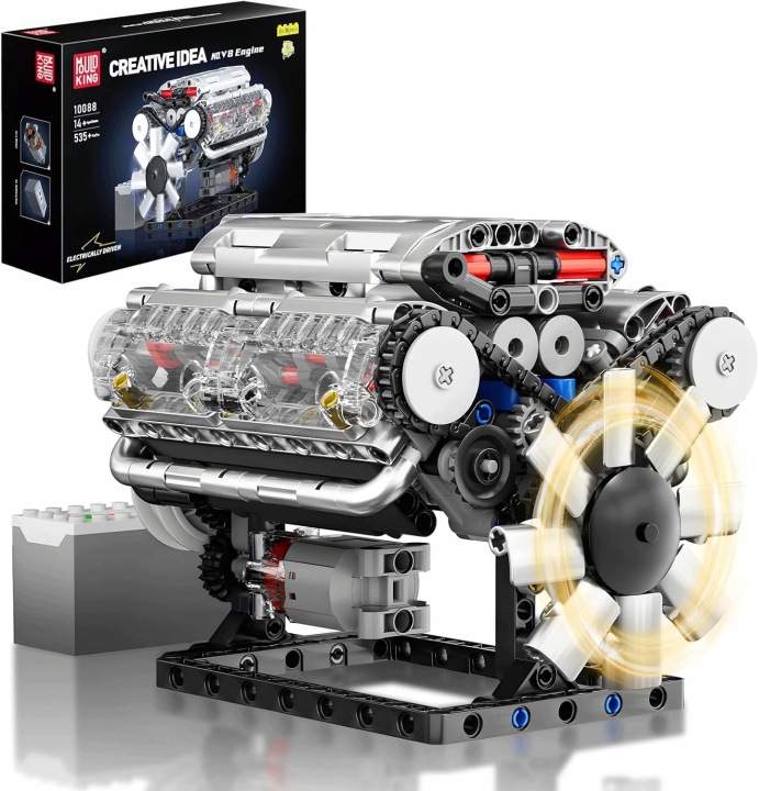 Конструктор цеглини двигун V8 іграшка розвивальна для хлопчика набір 552 шт. — фото 7