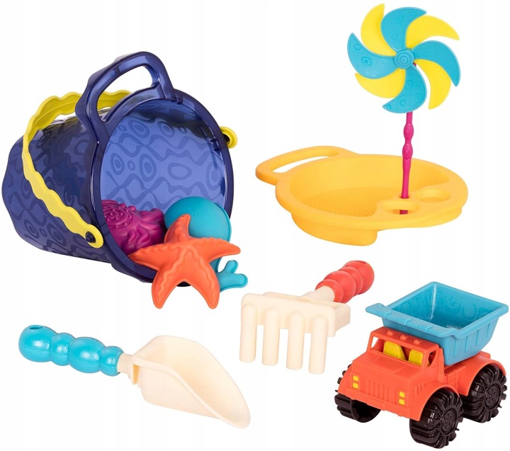 Гігантська wywrotka + іграшки пляжні набір синій B.Toys 18 міс.+ — фото 6