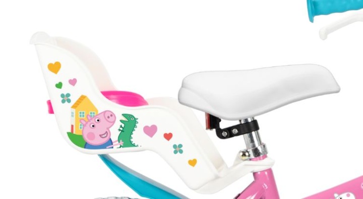 Велосипед дитячий Świnka Peppa 14" рожевий для дівчинки кошичок — фото 3
