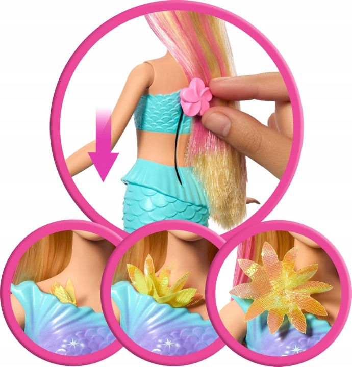 Лялька BARBIE Русалка Квітучі Квіти русалка з чарівними квітами — фото 2