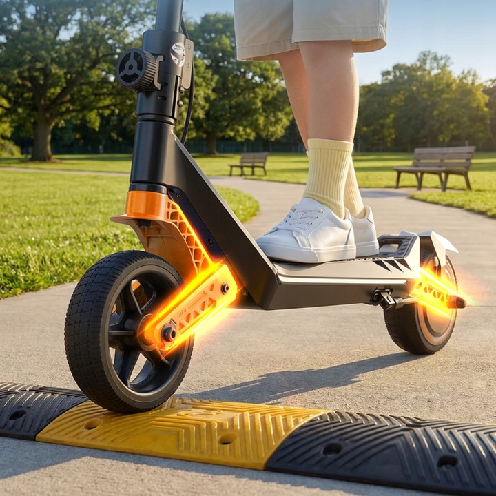 Самокат електричний для дітей 6,5 дюйма 150 Вт LED Bluetooth музика швидкість — фото 2