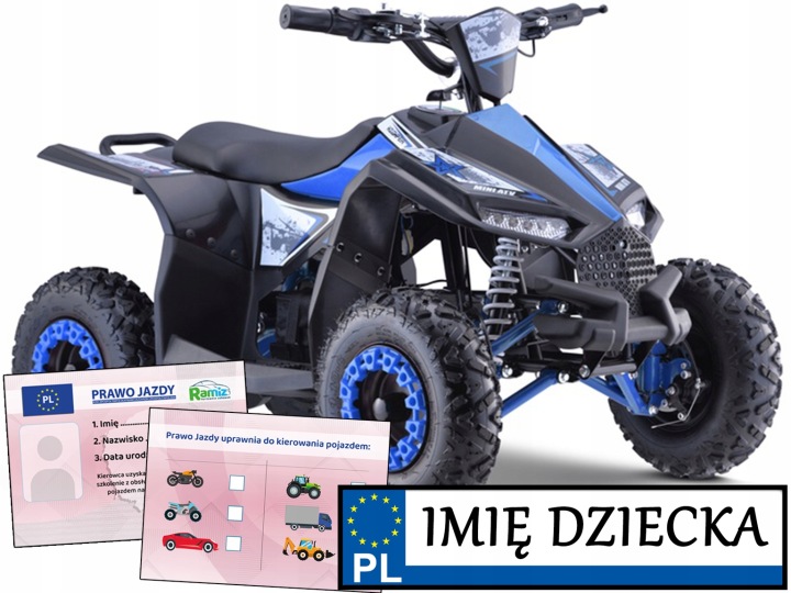 Quad Highper на акумулятор Синій 35 км/год + Двигун безщітковий 1000 Вт + — фото 8