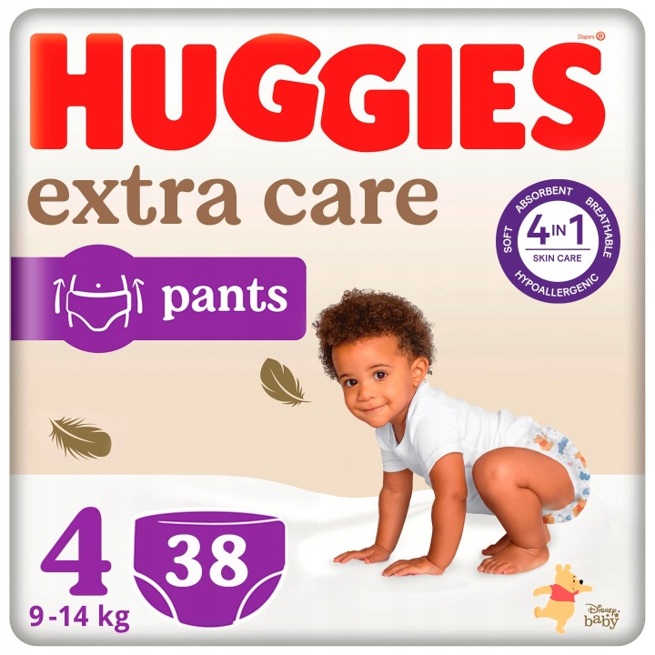 HUGGIES EXTRA CARE трусики-підгузки підгузки розмір 4 (9–14 кг) 38 шт. — фото 7