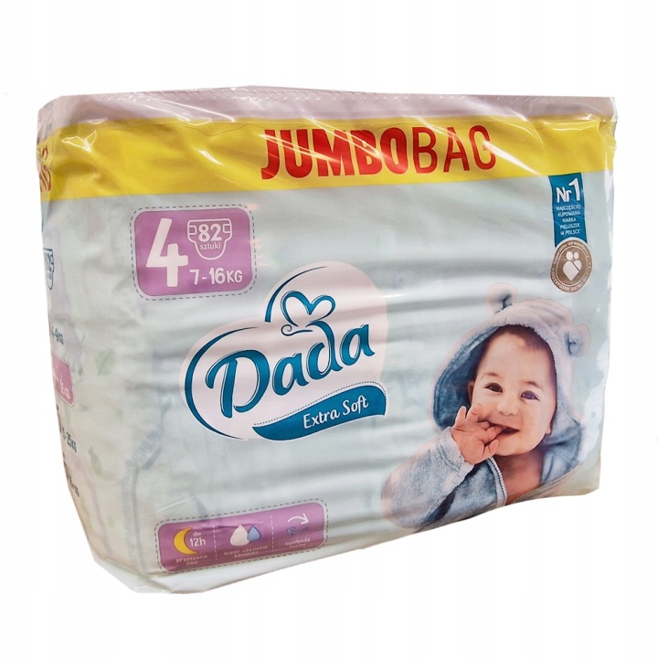 Підгузки Dada Extra Soft Розмір 4 82 шт. JUMBOBAG — фото 7