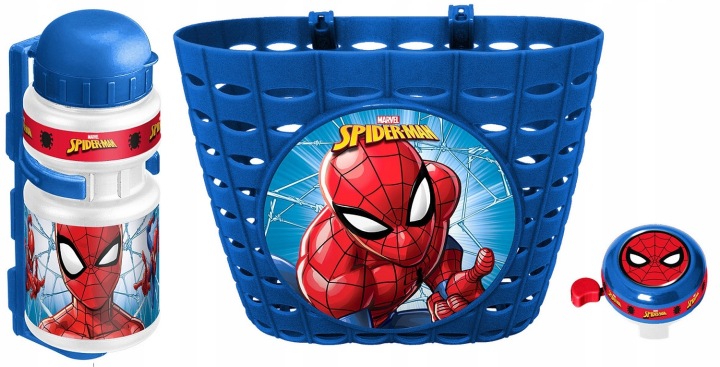 Кошик пляшка дзвоник на велосипед SPIDER-MAN набір — фото 5