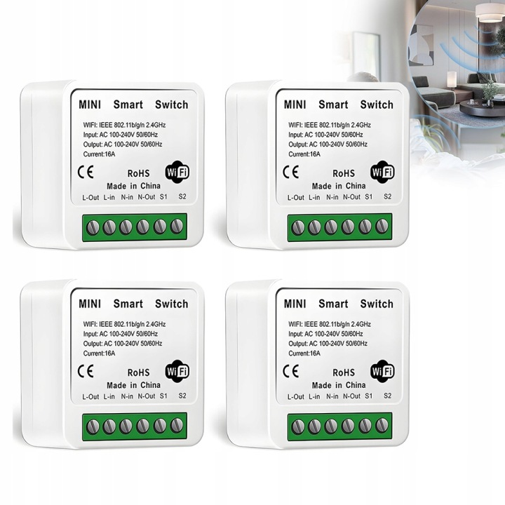 Bezdrátový Reléový Vypínač WiFi modul Tuya Smart 16A