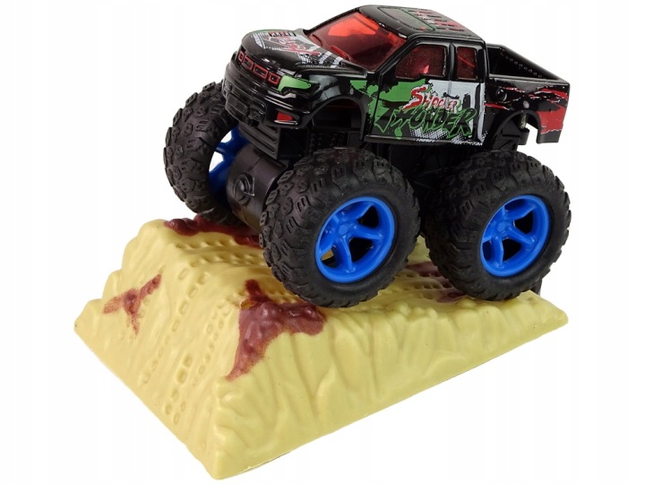 Авто Машинка З Заводом Monster Truck Big Foot Гумові Шини Рампа — фото 3