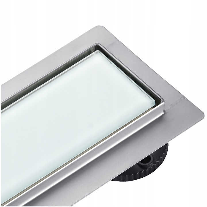 Aquauno Lineární Odtok 80 CM Bílý Skleněný Panel