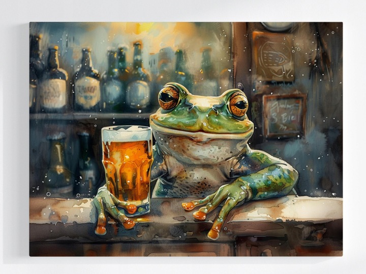 Plakát Grafika Žába Žabka Pivo Pub Hospoda Drink Bar 100x75