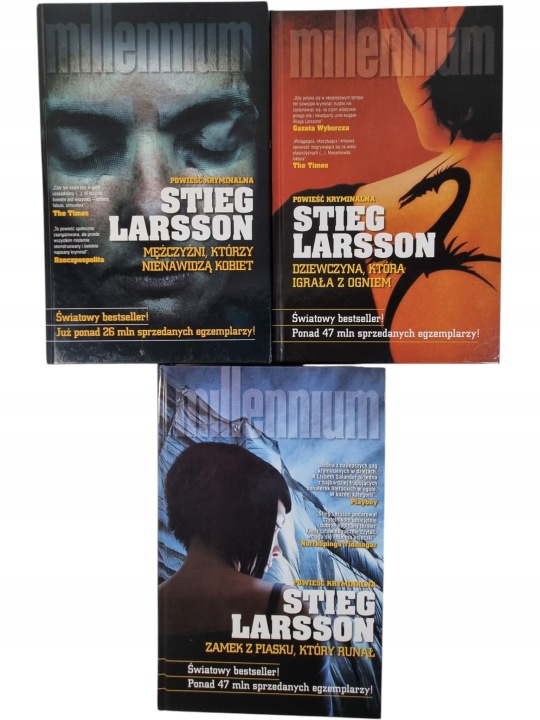 Zdjęcie egzemplarza: TWARDE Saga Millennium 1-3 / Stieg Larsson / Mężczyźni, którzy nienawidzą