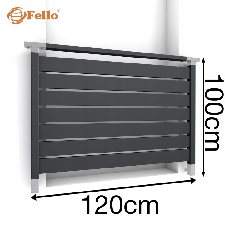 CLASSIC7 Francouzský balkon 120 cm Balustrada Ral