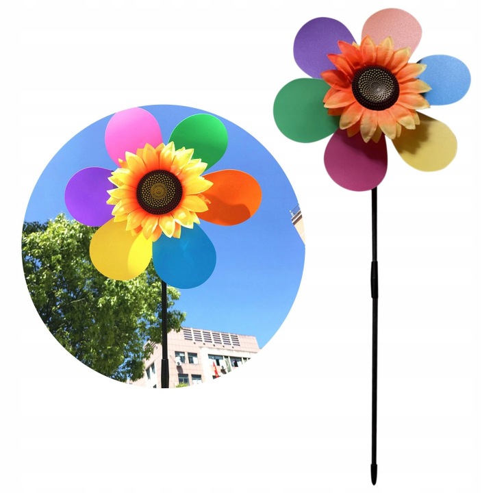 Lovely Wind Spinners Kids Toy Wind Спінер Квіткові скульптури Соняшник з — фото 3