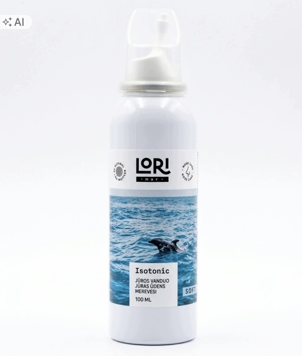 Вода морська для носа LoriMar Soft 100 мл спрей ізотонічний зволожуючий