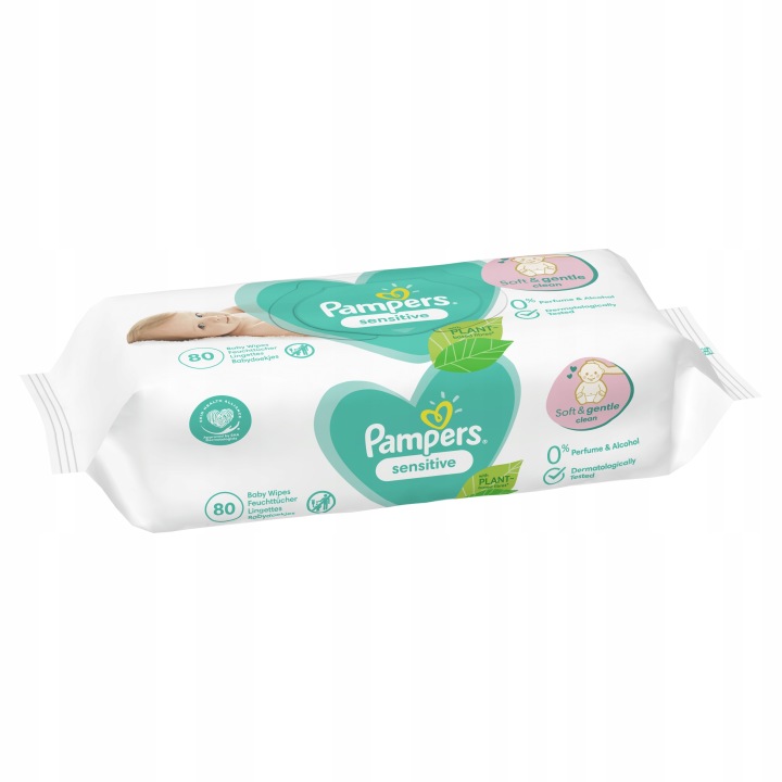 Pampers Sensitive серветки вологі для дітей 15 упаковок = 1200 шт. — фото 2