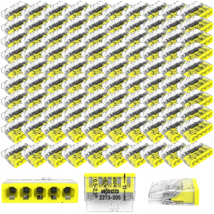 Rychlospojka Wago Instalační spojky pro drát 2273-205 0,5-2,5 mm 100x