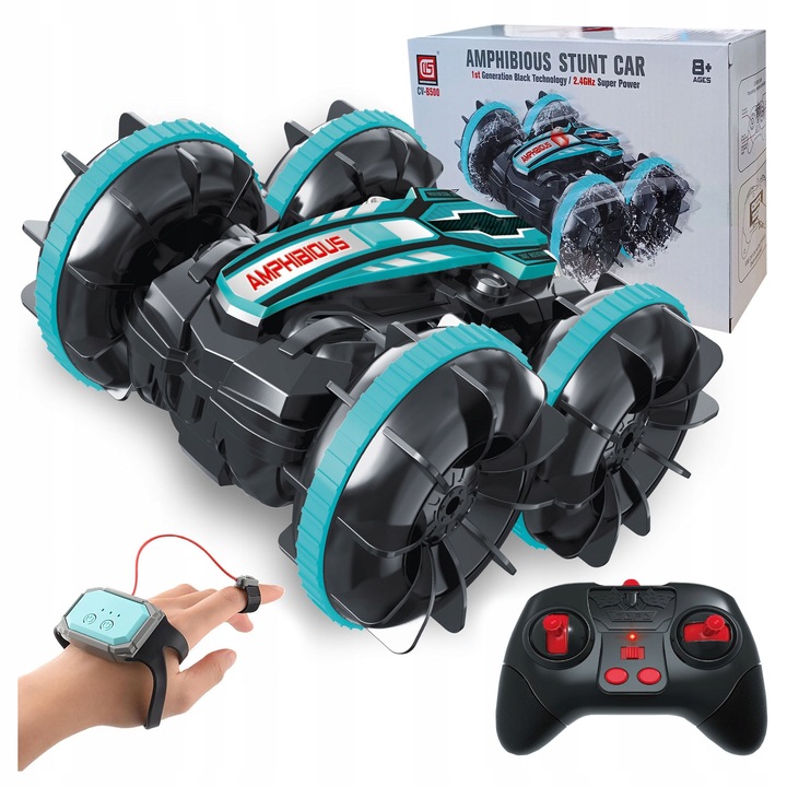 CAR REMOTE CONTROLLED RC GESTURES AMPHIBIOUS 2 REMOTE CONTROLS 4x4 360° FLOATING
