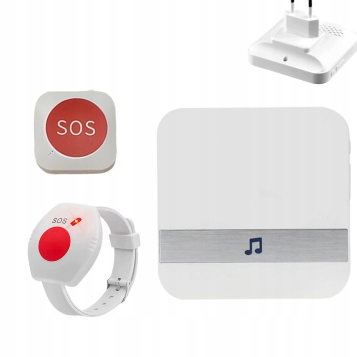 Tlačítko přivolání pomoci pro seniory Sos náramek Vodotěsný alarm