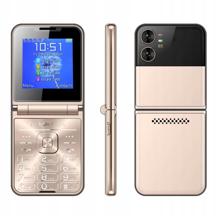 Flip 2G Телефон 2,6 дюйма Senior Cell Chone 2 Screen 1.3MP 4 картки SIM 4R — фото 10