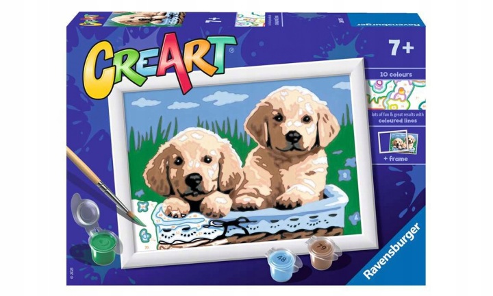 Ravensburger CreArt Малювання за номерами Розмальовка Цуценятка 28931
