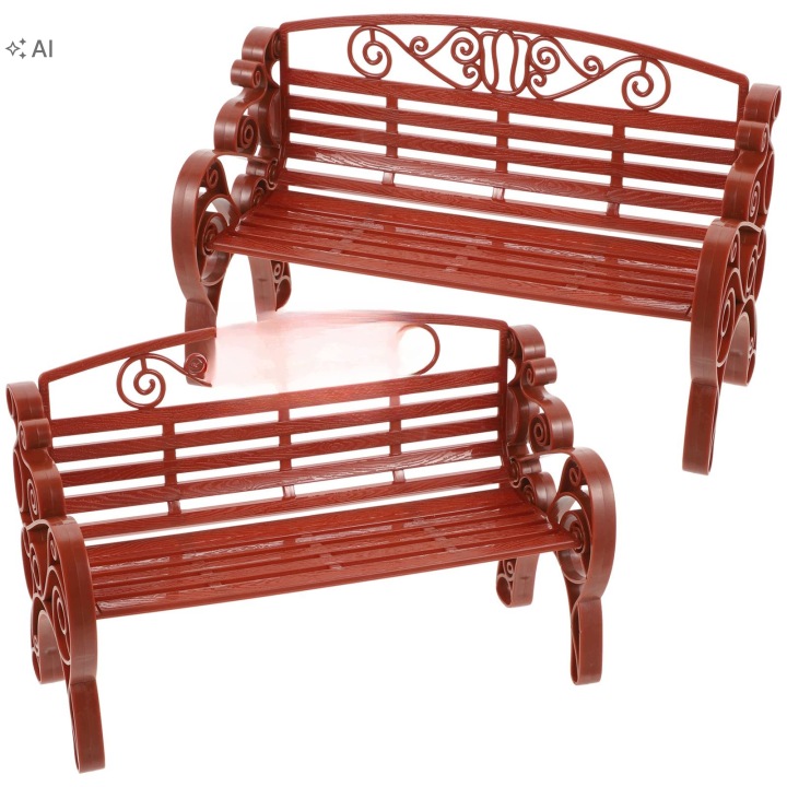 Декоративна модель BENCH бурий 2 шт. для MIKROLANDZCAPEU — фото 7