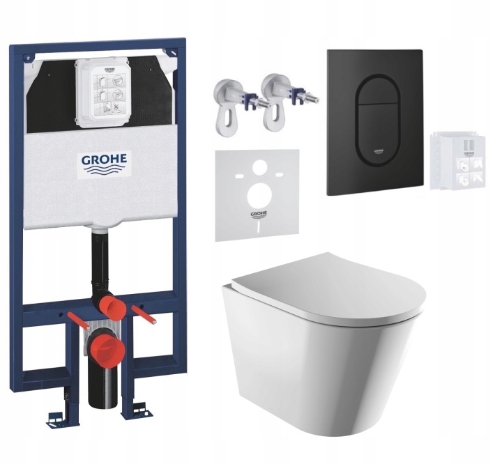 7v1 Wc Set, Stelaz Grohe Slim Wc Mísa Rim Silent Omnires Tlačítko