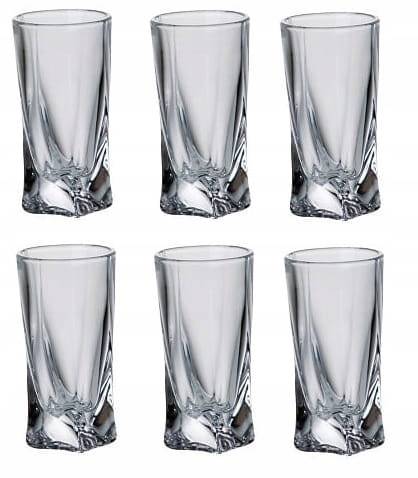 Bohemia Quadro Skleničky sada 6 ks sklenic na vodku a likér 6 x 50 ml
