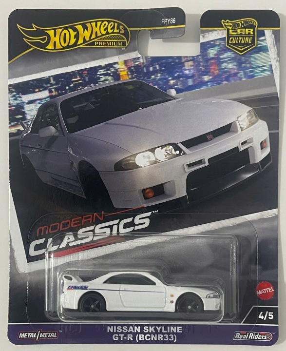Hot wheels nissan skyline gt-r bcnr33 modern classic пошкоджена. уп. (виставковий) — фото 3