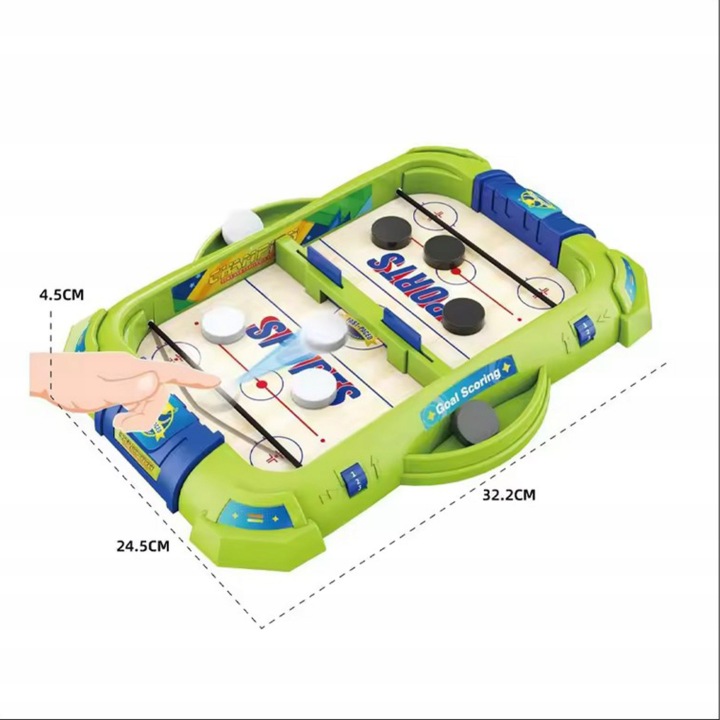 GRA ZRĘCZNOŚCIOWA BORAD GAME PLANSZOWA MINI HOKEJ WYŚCIGI PINBALL WOOPIE Materiał plastik