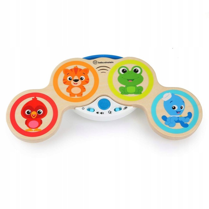 Барабанчик іграшка музична Baby Einstein дерев'яна барабанна установка, барабанчики сенсорні — фото 2