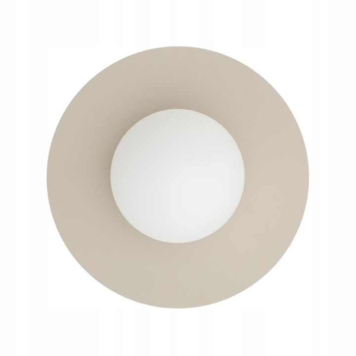 Béžová nástěnná lampa Saturn moderní nad zrcadlem v koupelně Nowodvorski