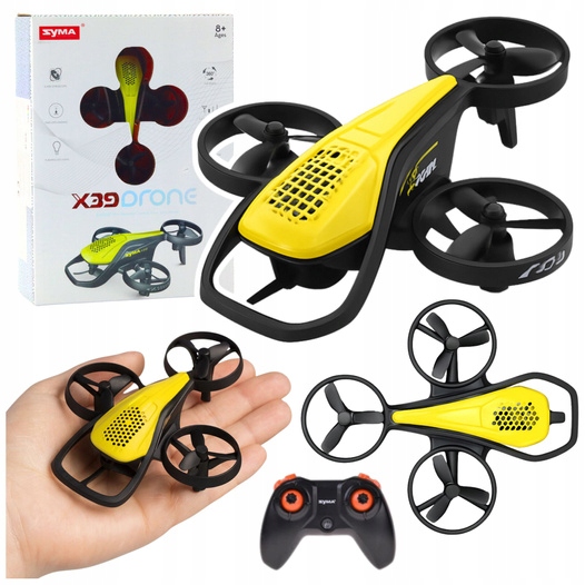 Lean Toys Дрон RC міні Syma X36 чотирироторний жовтий 250x185 мм