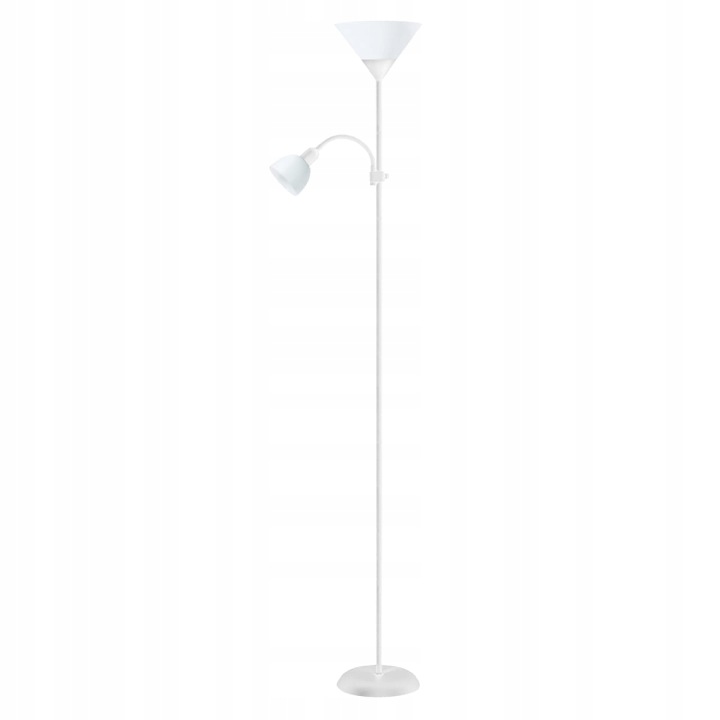 Moderní stojací lampa E27+E14 Bílá