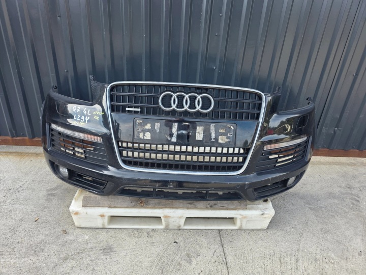 lökhárító eleje AUDI Q7 4L S LINE mosófúvókák PDC teljes eredeti LZ9Y !!!