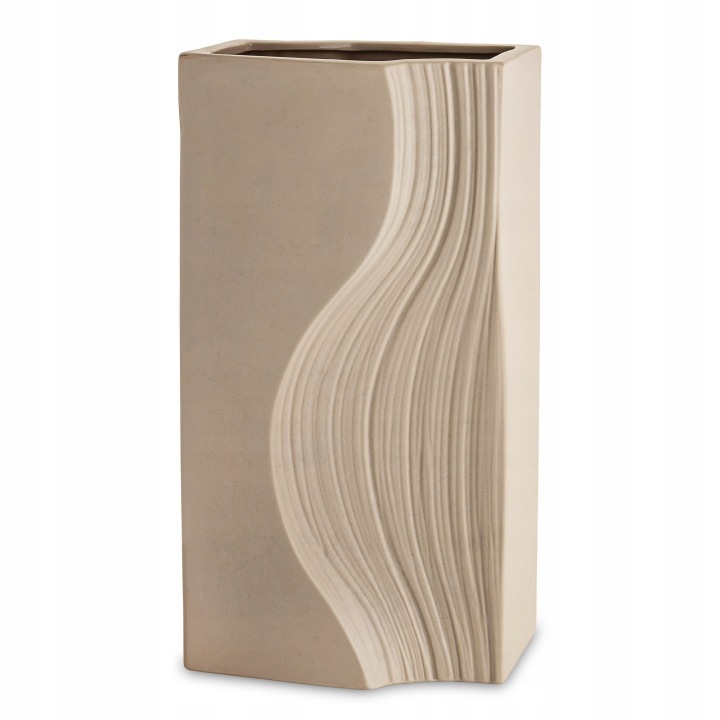 Elegantní váza Flakon Porcelánová Béžová 35 cm Styl Přírodní Dekorace