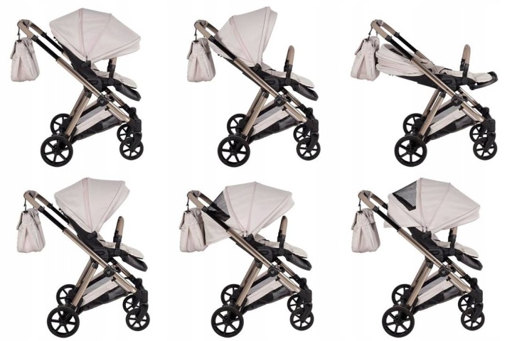 Junama Ellegante Візок 4 в 1 з базою Isofix і кріслом COSMO | 02 Бежевий — фото 9