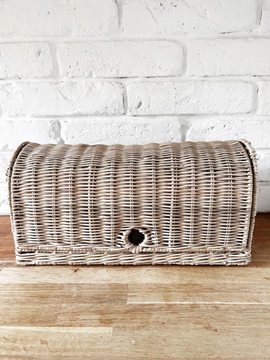 Ratanový chlebník Rustic Bread Box Hampton Nádoba na pečivo Ratanový koš