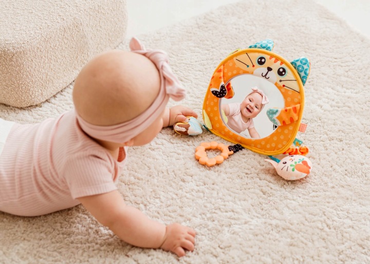 Котик з Дзеркальцем Jolly Baby Сенсорна Іграшка 0 міс.+ — фото 7