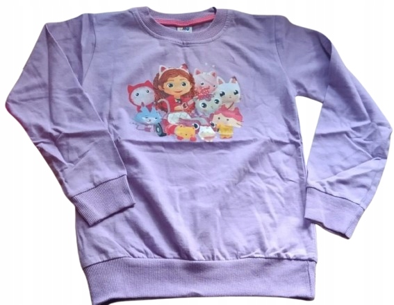 Bluza dla Dziewczynki z Nadrukiem Wykonana z Cienkiej Dresówki — zdjęcie 5