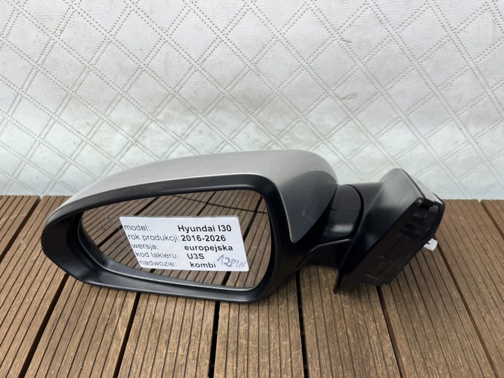 HYUNDAI i30 III 16-23 SPECCHIETTO RETROVISORE sinistro 12-PIN ASYSTENT PODSWIETLENIE colore U3S