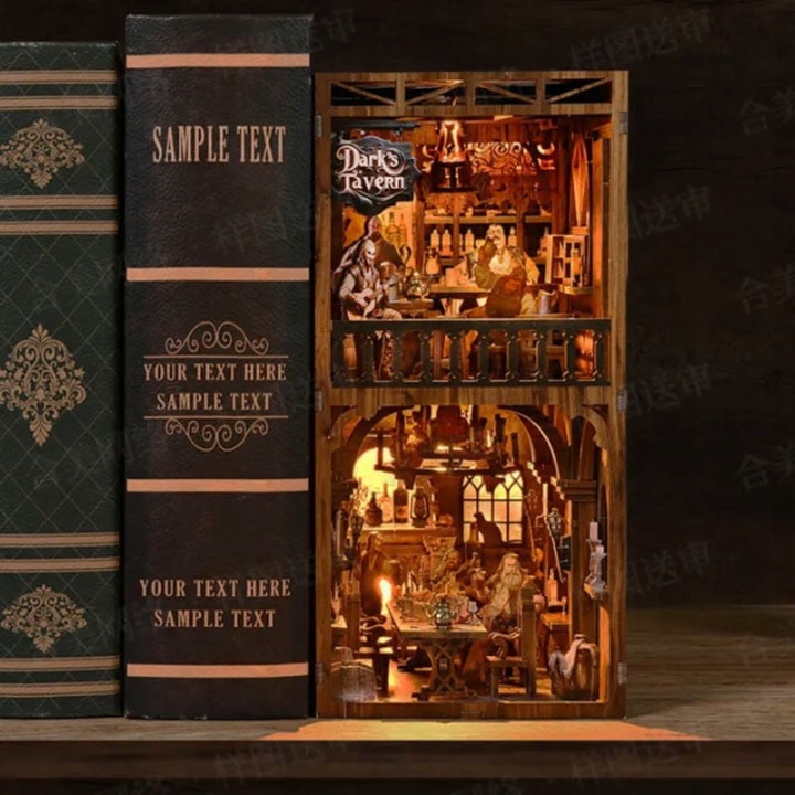 Мініатюрний будиночок Book Nook Таверна під Сріблястим Грифом Aslowsnail Habarri — фото 7