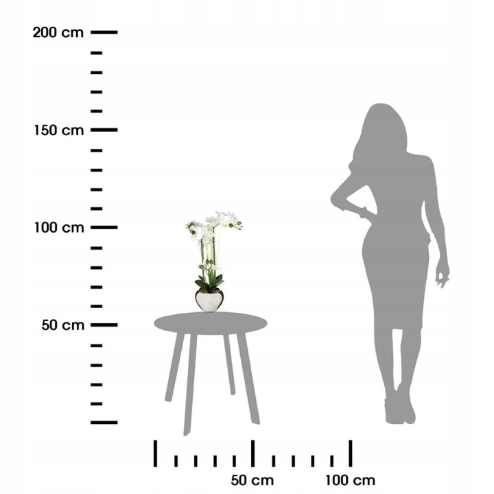 Dekoracyjna orchidea storczyk w doniczce 53 cm Marka Atmosphera