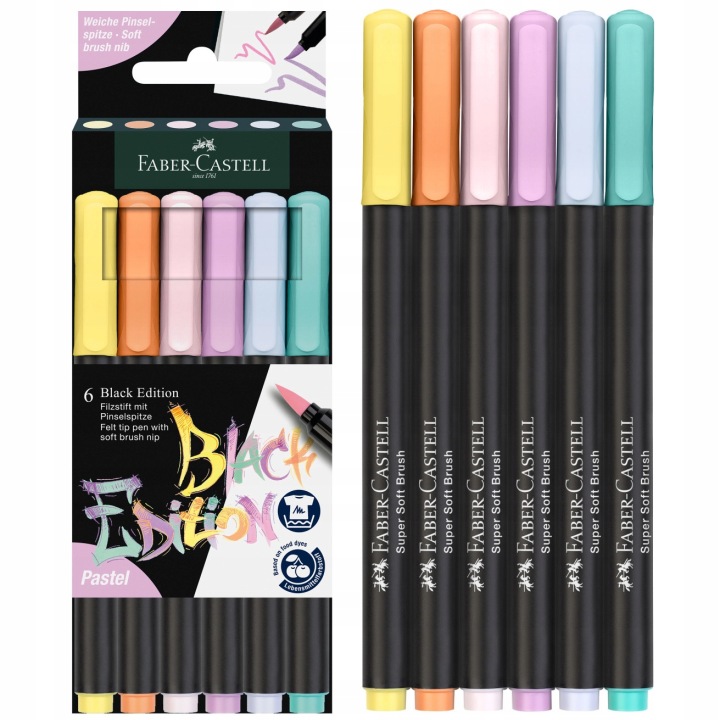FABER-CASTELL Фломастери пензликові 6 Pastel — фото 6